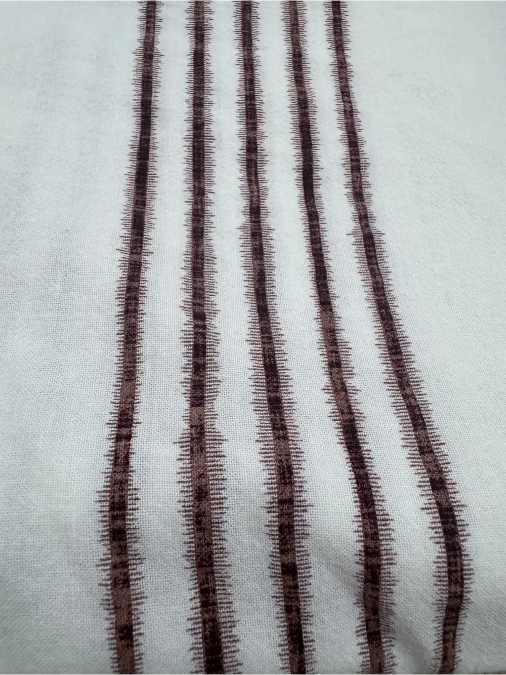 IKEA Duvet Cover with Brown Stripe Detail